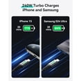 thumbnail image 3 of INIU Cable USB C de 240W [3.3ft/2-pack], Cable de Carga Rápida Tipo C, Cargador Trenzado USBC a USB-C Cables para Macbook iPhone 17 16 15 Samsung S24 S23 etc, Negro, 3 of 7