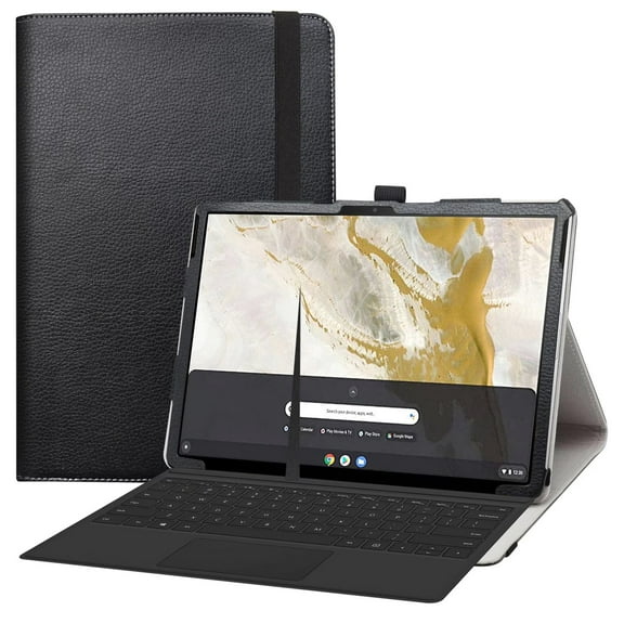 Labanema 11" HP Chromebook x2 11-da0047nr Case, PU Leather Folio Stand Protective Case, Cover for 11" HP Chromebook x2 11-da0047nr (Apricot Flower)