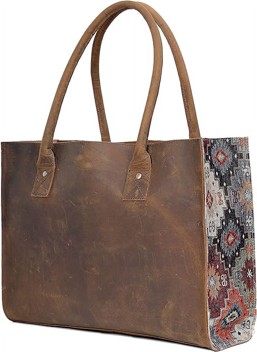 RUZIOON Leather Shoulder Bag Tote for Women Purse Satchel Travel Bag shopping Carry Messenger Multipurpose Handbag