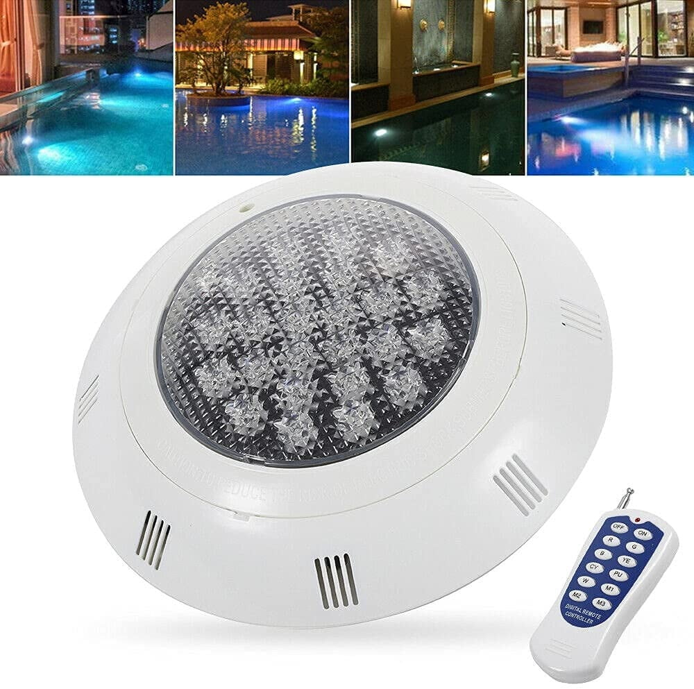 36W LED RGB Waterproof Light IP68 Bathtub Jacuzz Swimming Pool Lamp12V+RC USA 