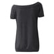 thumbnail image 5 of Blusa de manga corta con hombros descubiertos para mujer - Camiseta informal de verano de color liso, 5 of 6