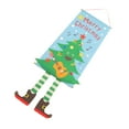thumbnail image 3 of Christmas Flags, Cloth Widely Applicable Christmas Hanging Sign Lovely Appearance  For Offices, 3 of 8