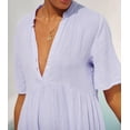 thumbnail image 4 of Vestido largo R.Vivimos de verano de algodón con cuello en V y cintura imperial para mujer, 4 of 6