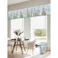 thumbnail image 5 of 2 Pack Summer Beach Valance for Window Ocean Colorful Coral Shell Seaweed Starfish Blue Plaid Kitchen Valance Rod Pocket Short Curtain Topper Decorative Window Treatment for Living Room 54"x18", 5 of 9