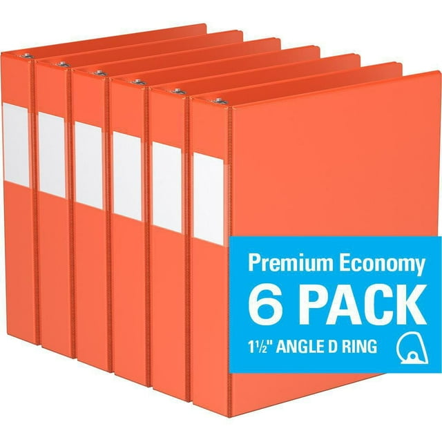 Davis Group, Premium Economy, D Ring, Binder, 6 Pack, 1.5"