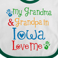 thumbnail image 4 of Inktastic Iowa Grandma Grandpa Loves Me Boys or Girls Baby Bib, 4 of 4
