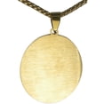 thumbnail image 2 of Aum Flower Necklace Gold PVD Plate Stainless Steel Yoga Buddhist Om Pendant, 2 of 3