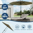 thumbnail image 3 of 9Ft Outdoor Patio Umbrella with 8 Sturdy Umbrella Ribs,Table Umbrella with Crank Lift & Push Button Tilt for Pool,Deck,Yard, 3 of 7