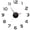 Black, variant on Wall Clock Set with 3D Acrylic Numbers, Drill-Free Glow in Dark Decor, 40cm for Bedroom