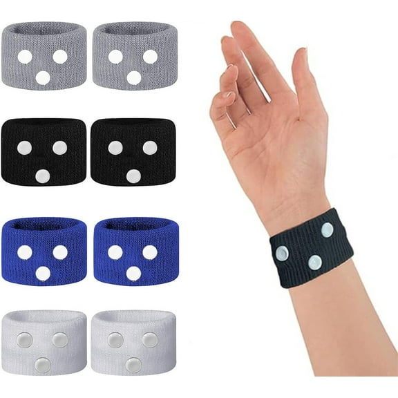 8 Pcs Motion Sickness Bands,Travel Sickness Bands for Kids and Adults,Anti Nausea Wristband for Child,Morning Sickness Relief, Relief Wristbands for Sea Flying Travel (Multi-Colors)
