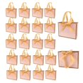 thumbnail image 1 of Bolsas de regalo TKSBAG, paquete de 100 unidades, con asas de lazo de oro rosa, 16 x 8 x 13 cm, 1 of 6