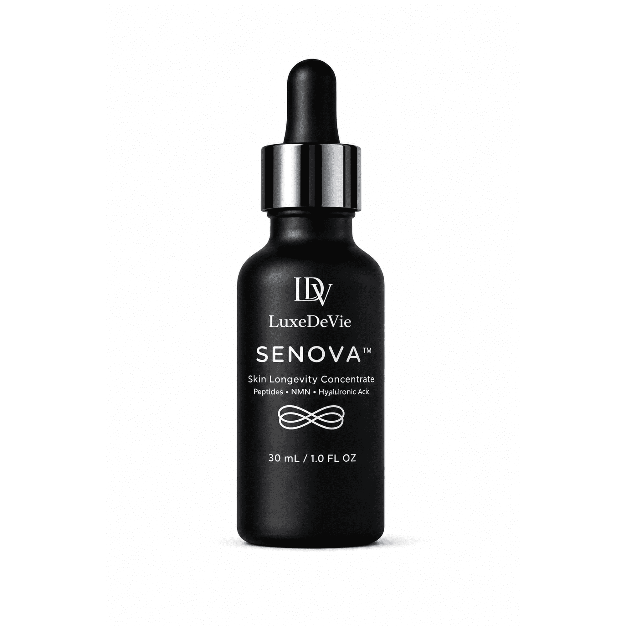 LuxeDeVie Senova Peptide & Hyaluronic Acid Facial Serum, Hydrating Formula, 1 oz