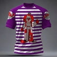 thumbnail image 3 of Camiseta Suelta Plisada de Manga Corta con Gradiente de Cuello Tripulación para la Moda Casual Y el Uso Diario, 3 of 3