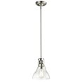thumbnail image 1 of Z-Lite 320-8MP-BN 1-Light Mini Pendant with Glass Shade Material, Clear, 1 of 1