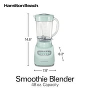 Hamilton Beach Smoothie Blender for Kitchen, 48 oz Jar for Smoothies and Shakes, Mint