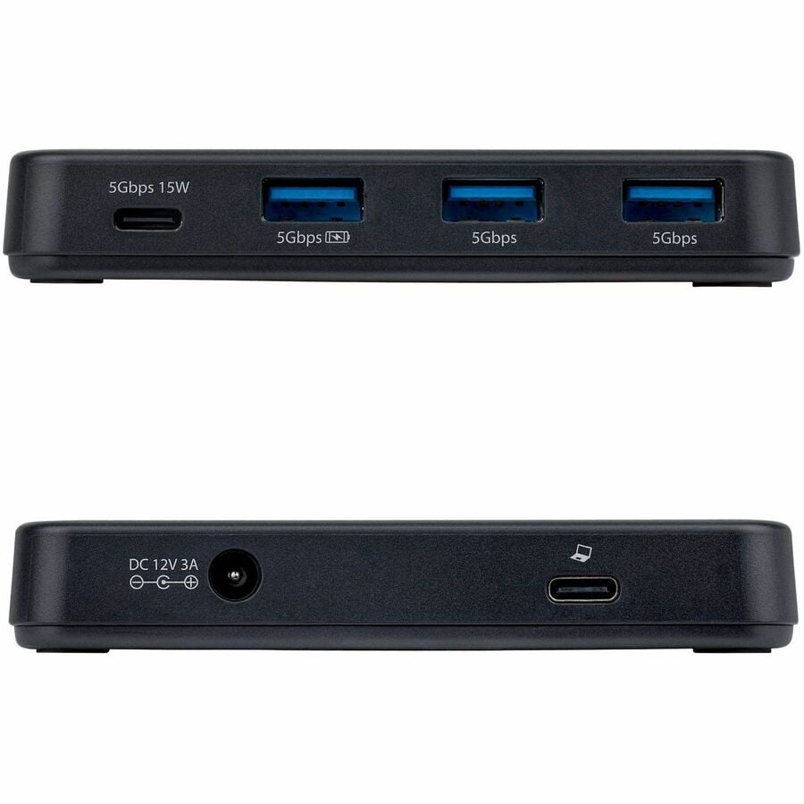 StarTech 4-Port USB-C and USB-A Hub, 5Gbps, Self-Powered, 2-in-1 USB-C and USB-A Host Cable, 1x USB-C and 3x USB-A (1x BC 1.2)