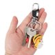thumbnail image 3 of Llavero de Coche Uxcell 2 Paquetes con Hebilla de Cuero de Acero Inoxidable y 2 Anillos Negros, 3 of 6