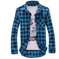 thumbnail image 3 of Camisa a cuadros para hombre, camisa informal con botones y cuadros, manga larga, ajustada, para primavera y otoño, de marca, suave y cómoda, a la moda, 3 of 5