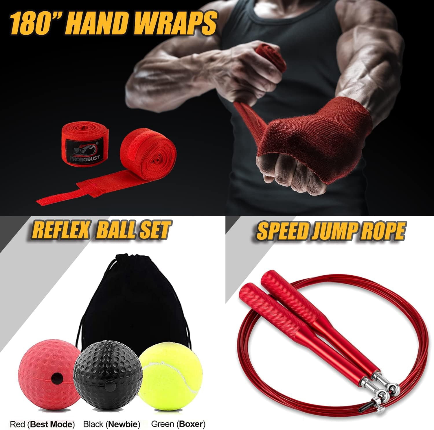 Prorobust Punching Bag for Adults, 4ft Red PU Heavy Boxing Bag Set with 12oz Gloves for MMA Kickboxing Boxing Karate Home Gym Training (Unfilled)