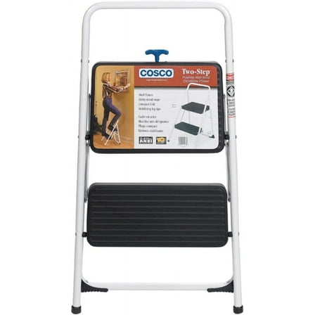 Cosco Folding Two Step Stool 200 Lb. Capacity 17" Gray