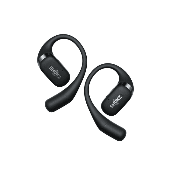 Restored Shokz OpenFit - Open-Ear True Wireless Bluetooth Headphones with Microphone, Earbuds with Earhooks, Sweat Resistant, Fast Charging, 28HRS Playtime, Beige (Refurbished)