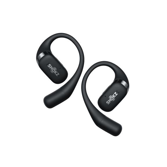 Restored Shokz OpenFit - Open-Ear True Wireless Bluetooth Headphones with Microphone, Earbuds with Earhooks, Sweat Resistant, Fast Charging, 28HRS Playtime, Beige (Refurbished)