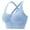 Blue, variant on DREAM SLIM Sports Bra for Women, Criss Cross Back Padded High Impact Strappy Bras Yoga Exercise Athletic Workout Gym Activewear Bra with Removable Cups
