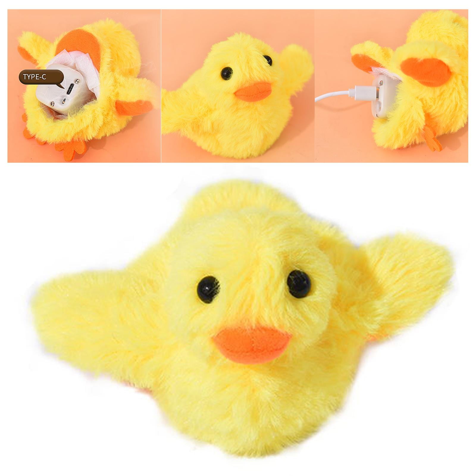 FITYLE Flapping Duck Cat Toy Funny Squeaky Cat Toy Rechargeable Plush Catnip Kicker Cat Toy Interactive Cat Toys Squeaky Duck Cat Toy for Cats Kitten Dog