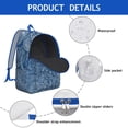 thumbnail image 4 of Artistic Bohemian Backpack for Women & Men, Lightweight Boho Style Bookbag with Multiple Pockets, School Backpack for University Students, Commute, Travel, Wonderful Gift Idea, 4 of 5