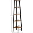 thumbnail image 6 of VASAGLE Ladder Shelf 5-Tier Corner Shelf Stand Bookshelf Plant Stand Display Shelf for Living Room Office Rustic Brown and Black, 6 of 10