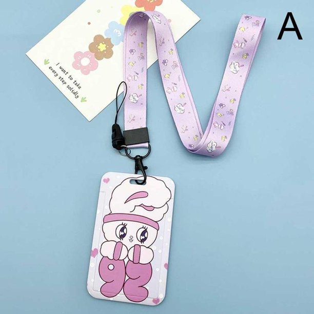 M/M Cute ID Card Holder ID Badge Card Holder with Removable Neck