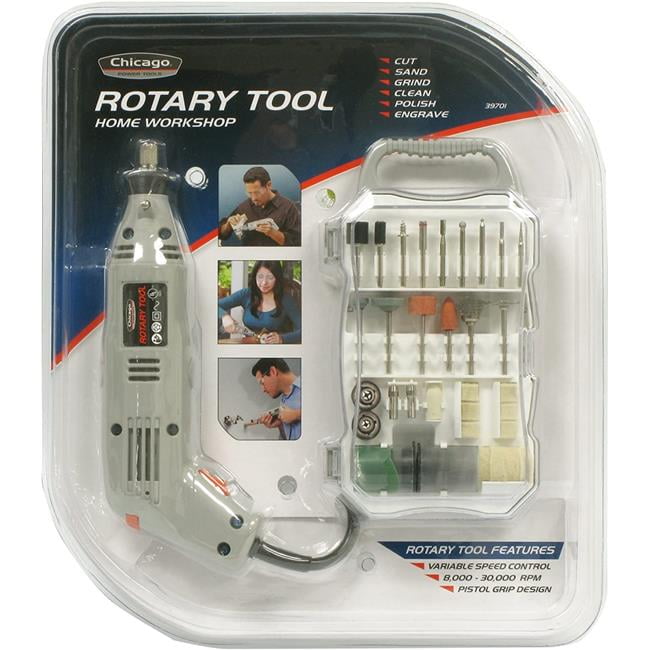 Chicago Power Tool 39701FM Rotary Tool Set 72 Piece