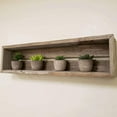 thumbnail image 5 of Rockin' Wood Reclaimed Wood Shadow Box Decorative Floating Shelf with Wood Backing for Home, Office, Bedroom, and More, Weathered Grey Rectangle, 5 of 5