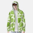 thumbnail image 2 of Balery Green Various Lemons Sudadera ligera de manga larga con capucha y protección solar UPF 50+ para hombre y mujer, ideal para pesca y running-3X-Large, 2 of 7