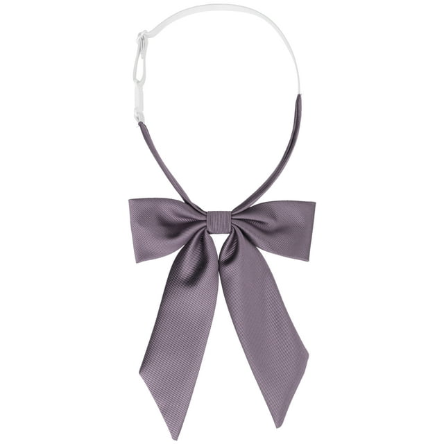 INSPIRE CHIC Women's Bow Ties Solid Color Western Ribbon Pre-Tied Bowties Light Purple One Size