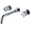 Round Handle, variant on Bathroom Sink Taps Wall Mounted Chrome-Plated, Solid Brass, 360° Swivel Spout, Three-Hole Wall-Mounted Basin Cross Handle, Split