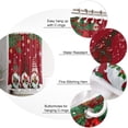 thumbnail image 5 of Christmas Shower Curtains for Bathroom Gnome Fabric Shower Curtain with Hooks, Red Cardinals Shower Curtain Set, Winter Merry Xmas Bathroom Curtains Decoration, Waterproof Polyester, 36"x72" Long, 5 of 6