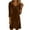 A85 Brown, variant on Velvet Dress for Women, Three Quarter Sleeve Twist Front V Neck Dresses, Loose Fit and Comfortable, Ideal Casual Or Evening Wear