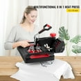 thumbnail image 2 of VEVOR Machine de Presse à Chaud 12 x 15 Pouces 8 en 1 Machine de Sublimation de Presse à Chaud Rotation à 360° Bascule vers l'Extérieur Machine d'Impression de Chemises 8 en 1 Chauffage à Double Tube pour T-Shirts Bricolage Casquette et Tasses Rouge, 2 of 9