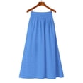 thumbnail image 3 of Tennis Skirts for Women Summer Elegant Everyday Skirt for Women Versatile Lightweight A-Line Midi with Breathable Comfort for Spring Wear Blue XXL, 3 of 5