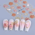 thumbnail image 3 of Adhesivos para uñas MIXFOSAHN 5D con flores grabadas en oro rosa, 2 unidades, 3 of 9