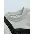 thumbnail image 5 of Qiylii Boy's Round Collar Thick Tops, Full Sleeve Front Fake Bag Sweatshirt, 5 of 8