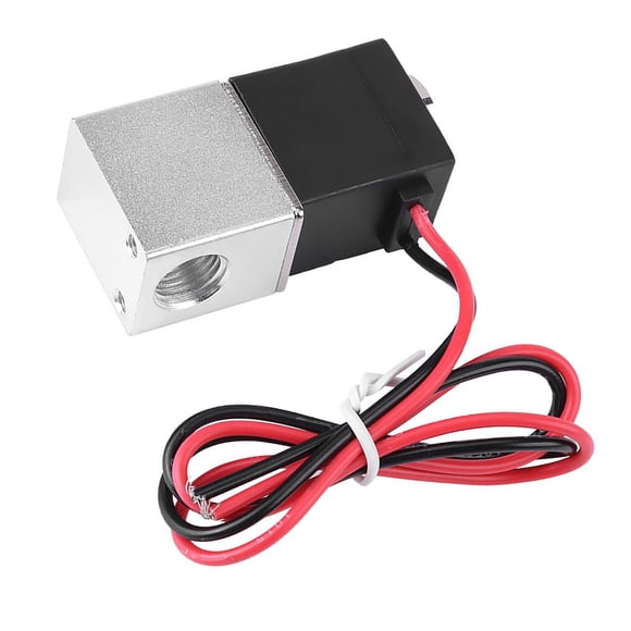 Válvula Normalmente Cerrada 2 12V DC 1/4" Neumática Aluminio