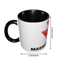 thumbnail image 2 of Taza de café de cerámica Massey Ferguson de 11 oz, tazas clásicas para beber con asa para la oficina y el hogar, 2 of 5