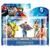 Set of 3 Yellow Flash, Superman, Wonder Woman Super Heros Figures 8.5"