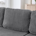 thumbnail image 5 of 132" U-Shape Modular Sectional Sofa,Modern Compressed Sectional Sofa,Corduroy Sleeper Sofa Couch for Living Room,Bedroom,Grey, 5 of 8