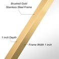 thumbnail image 5 of Empire Art Direct PSM-70107-2436 Contempo Brushed Gold Stainless Steel rectangular Wall Mirror, 5 of 13