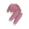 thumbnail image 2 of Qiylii Baby 2Pcs Outfits, Long Sleeve O neck Color Block Tops + Pants, 2 of 9