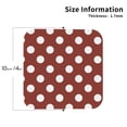 thumbnail image 2 of Kdxio Maroon And White Polka Dot Funny Coasters,4 Pcs Leather Coasters,Housewarming Gifts,Protect Furniture from Water Marks Scratch and Damage, 2 of 6