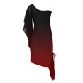 thumbnail image 5 of SMihono Robe d'Été Boho pour Femmes Grande Taille Mode Décontractée Sans Manches une Épaule en Chiffon Slim, 5 of 5